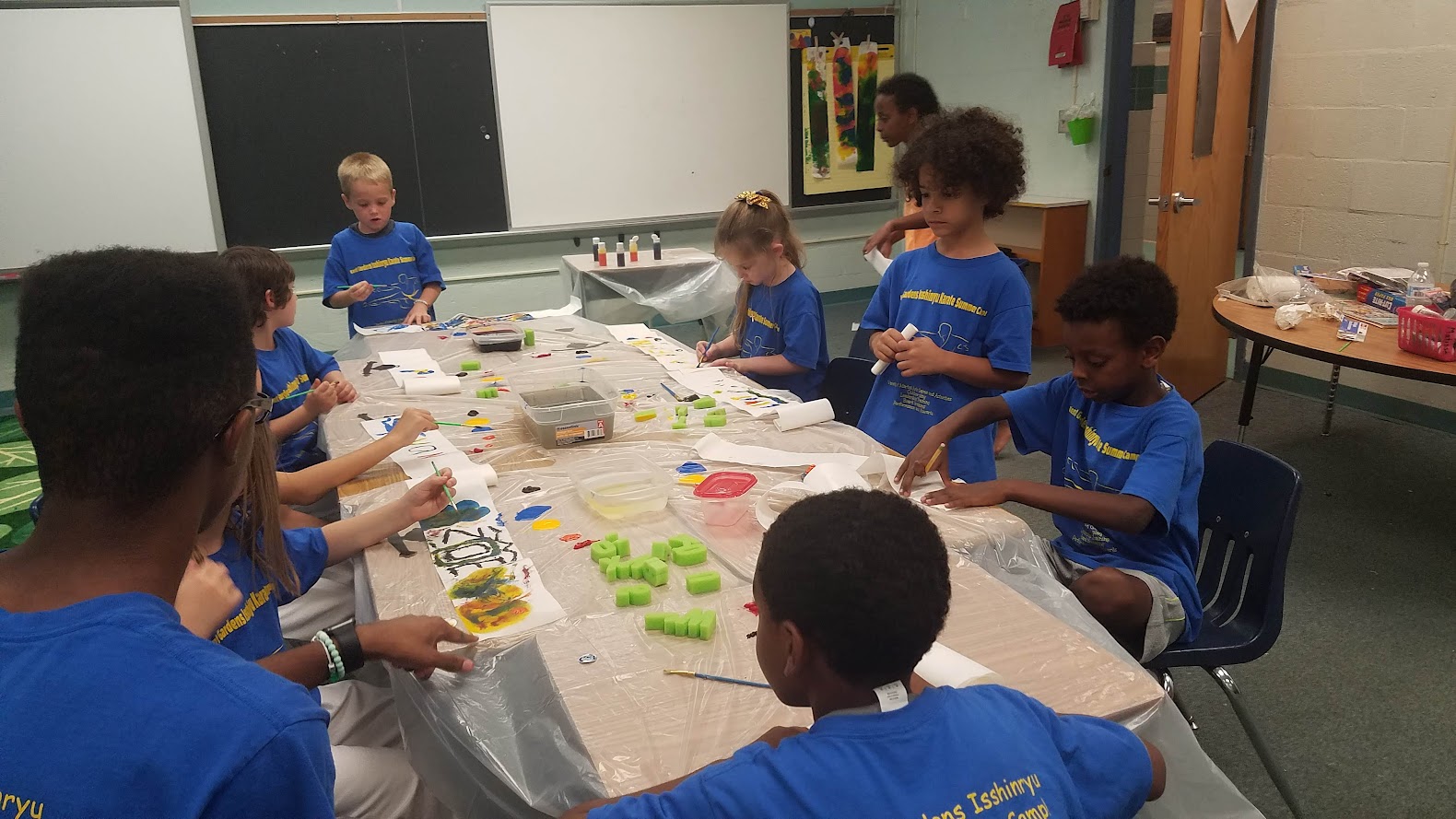 Arts and crafts stamp painting